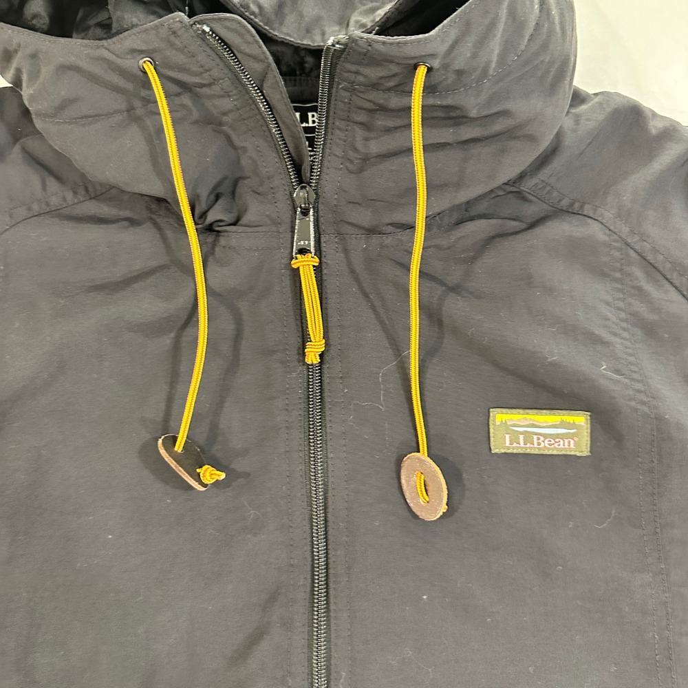 LL Bean Anorak Jacket Insulated Mountain Classic Nylon Mens XXL Black 505355 - Picture 2 of 7